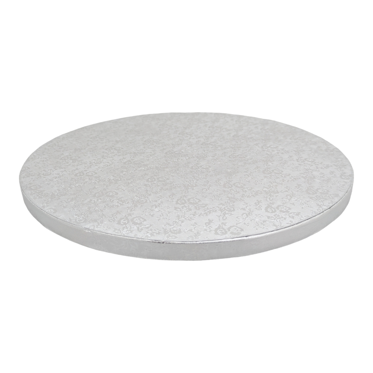 5 x Cake Drum ECO - 25 cm rund SILBER (13 mm) - Cakeboard PACKMANIA