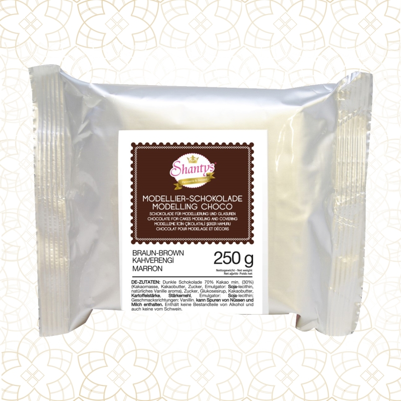 Modellierschokolade - BRAUN - 250 g - (Shantys)