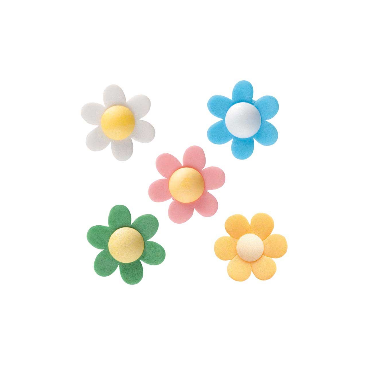 120 x Anemone Blumen - gemischte Farben - 4 cm (Waferdeko / Oblaten Blume) - Dekora