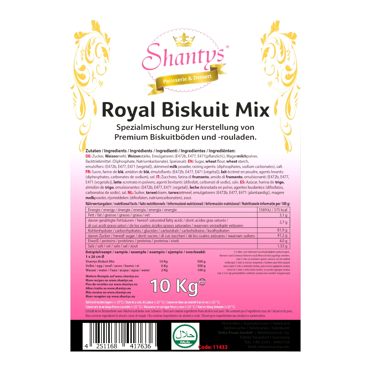 Royal Biskuit Mix - 10 Kg - Shantys