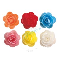 50St | verschiedene Farben | 4,5cm | Rosen | Waferdeko |...