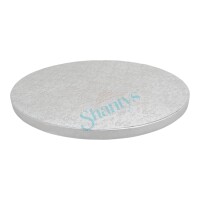 5St | 20cm | Silber | Rund | Pappe | 13mm dick | Dekoplatte | Dekoplatte | Cakeboard | Cake Drum