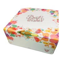 5St | 30x30x15/23cm | Best Wishes Tortenkarton