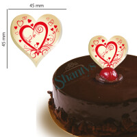 288Stk. | rot | Herz | 45x45mm | Choco Deco ECO