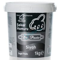 1kg | schwarz | Dr Paste Fondant | Zuckermasse zum Ausrollen | Rollfondant